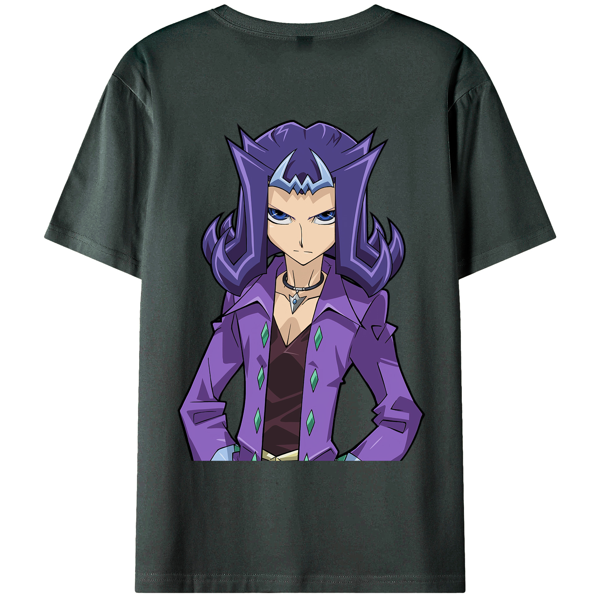 （画像用） 遊☆戯☆王 Yu-Gi-Oh! 綿100％ メンズ半袖Tシャツ（バックプリント） 通気性